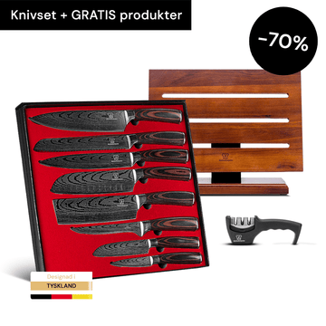 Premium Knivset (+ GRATIS Knivblock & Knivslip)