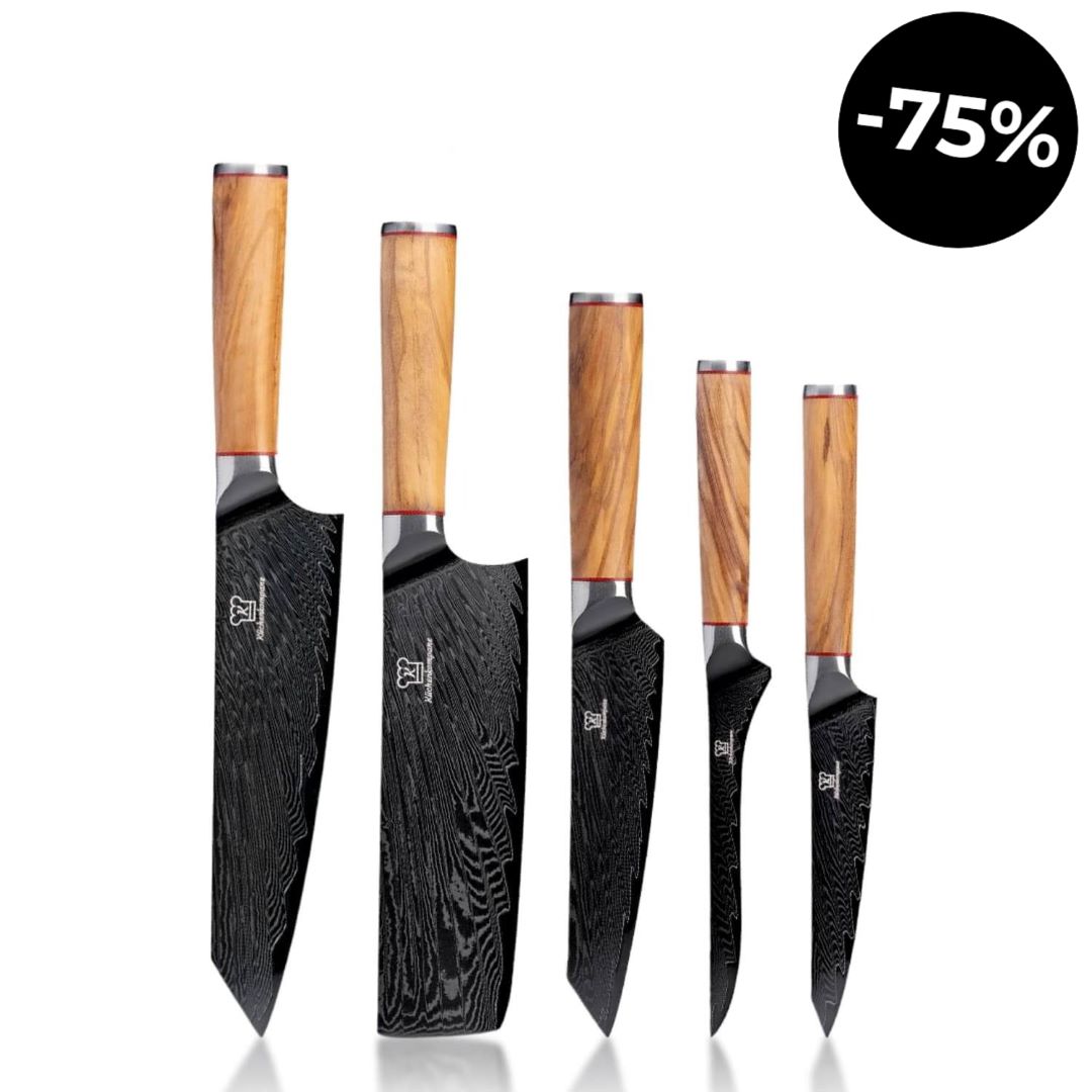 Mokuzai knivset 5-delat