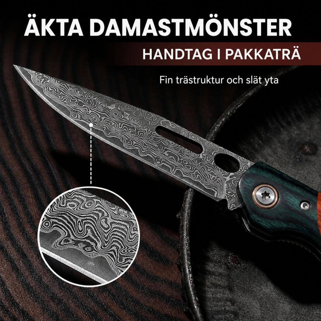 Fällkniv Damaskus Noxar