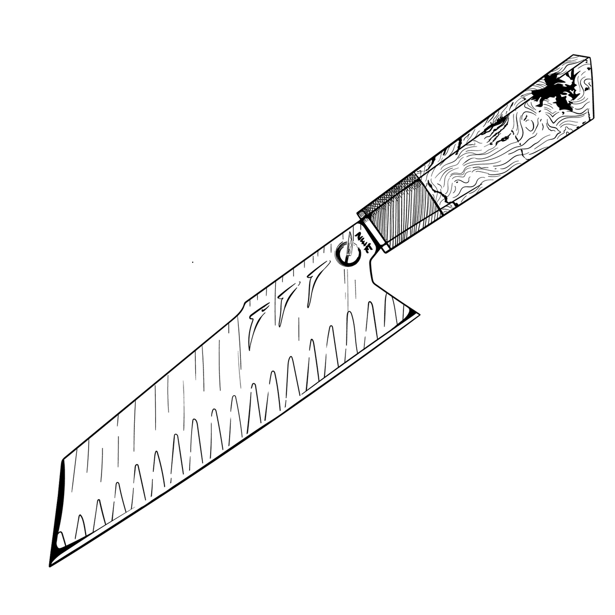 Kokutan damaskenkniv