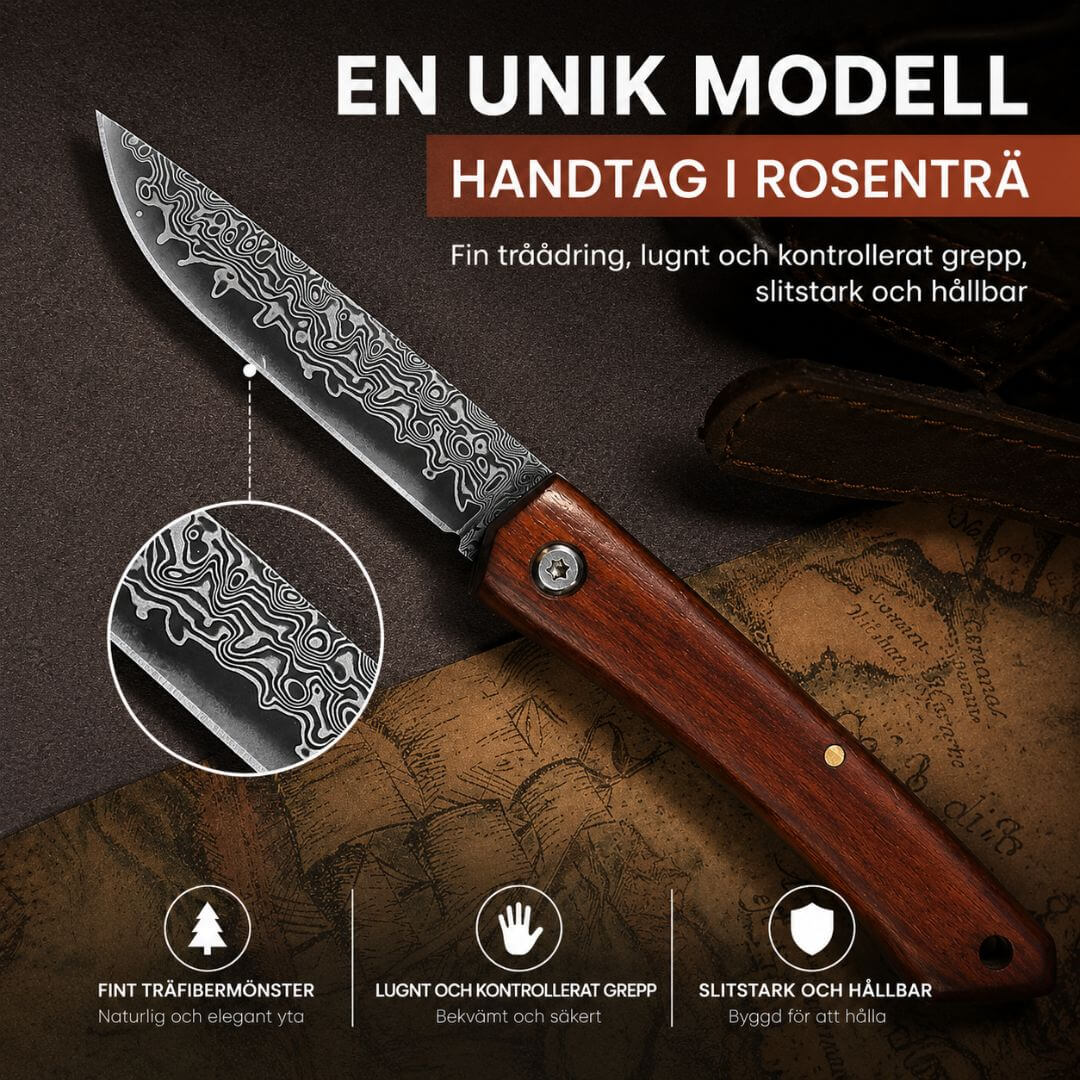 Fällkniv Damaskus Forst