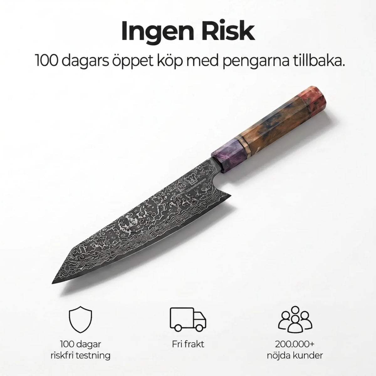 Damast Gyuto Kniv