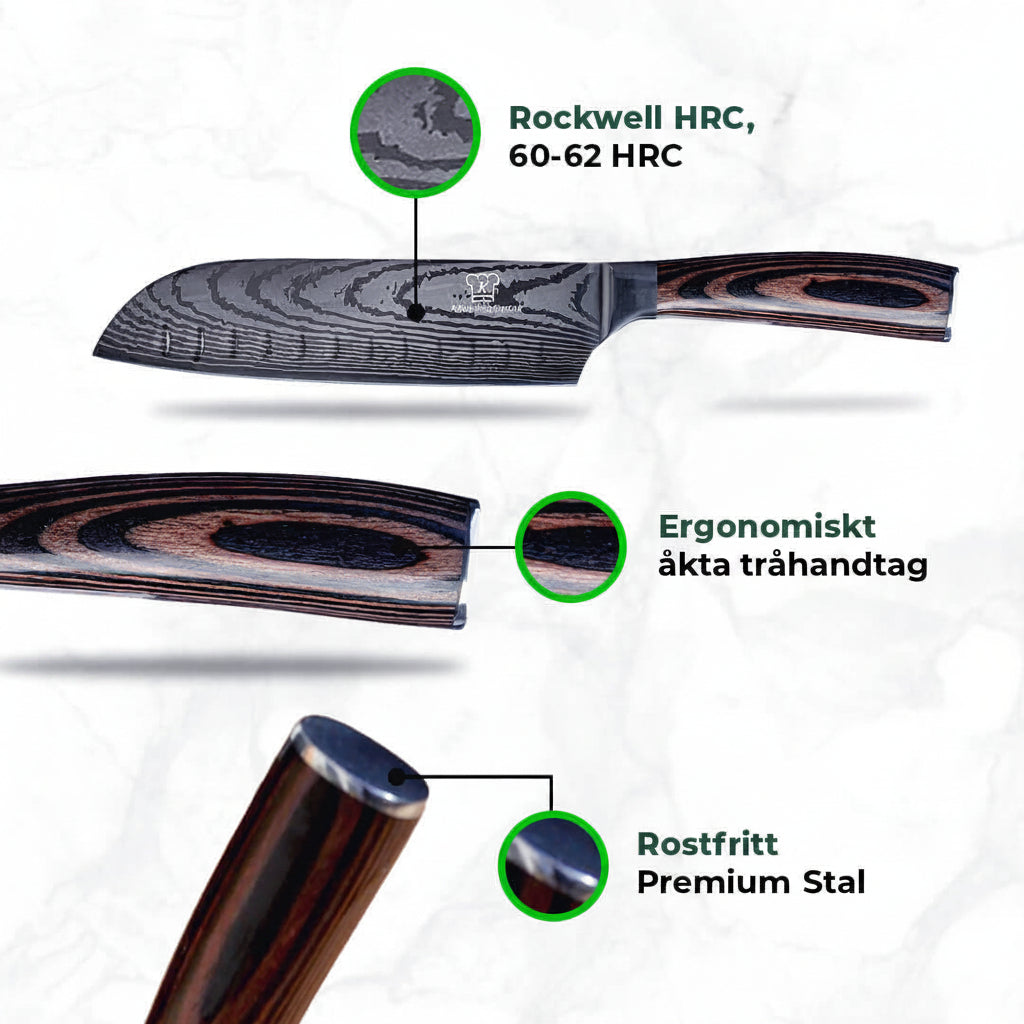 Asiatiskt knivset Nōburu detalj