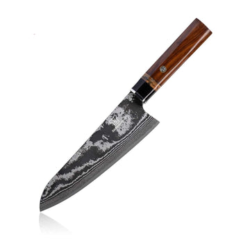 Semai kockkniv Deluxe i damaskenstål