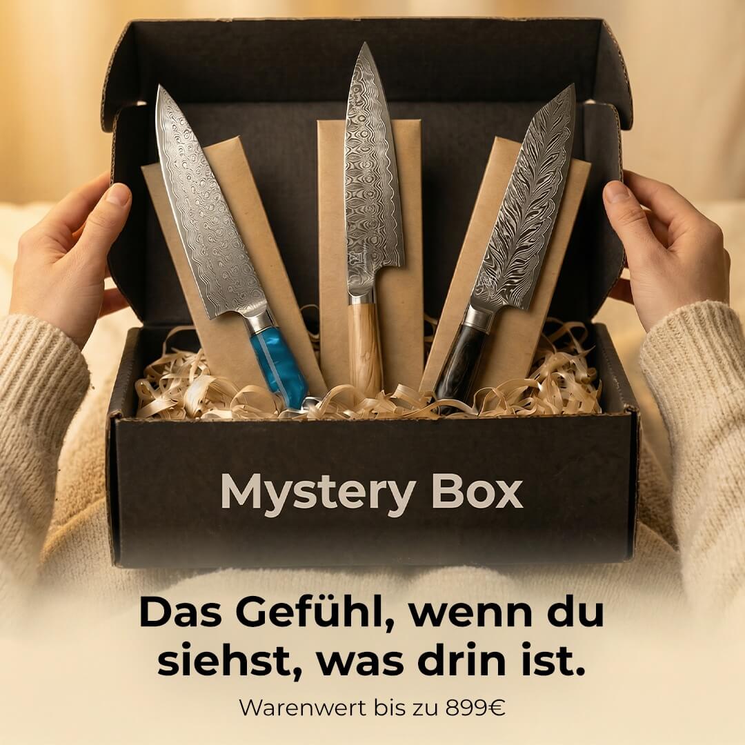 E-Mail: Mystery Box S / 3 slumpmässiga premiumköksknivar