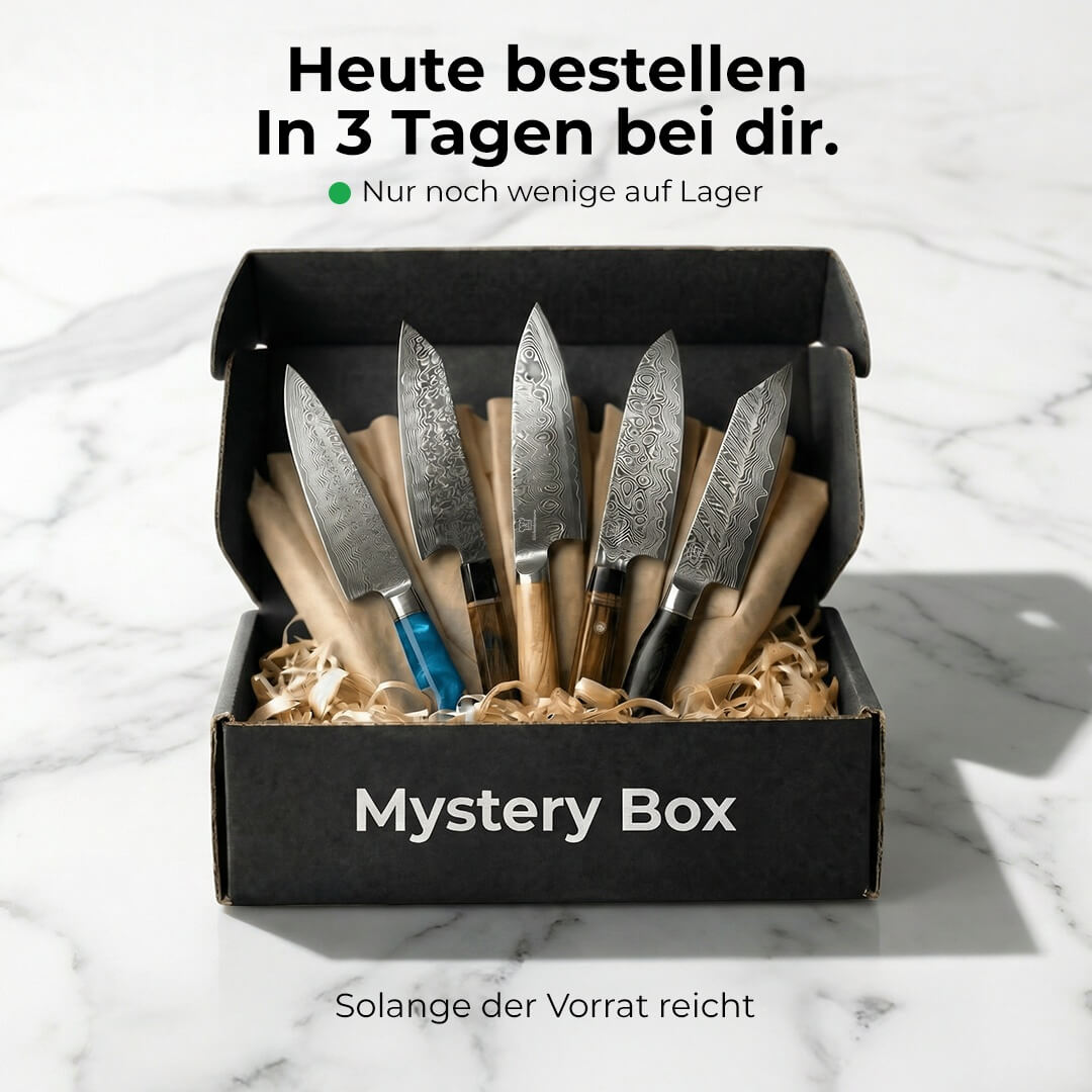 E-Mail: Mystery Box M / 5 slumpmässiga premiumköksknivar