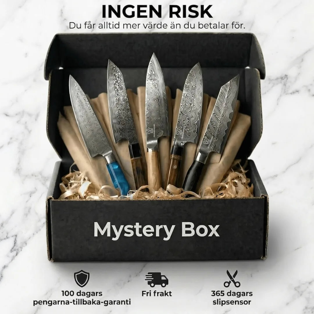Mystery Box M / 5 slumpmässigt utvalda premiumköksknivar