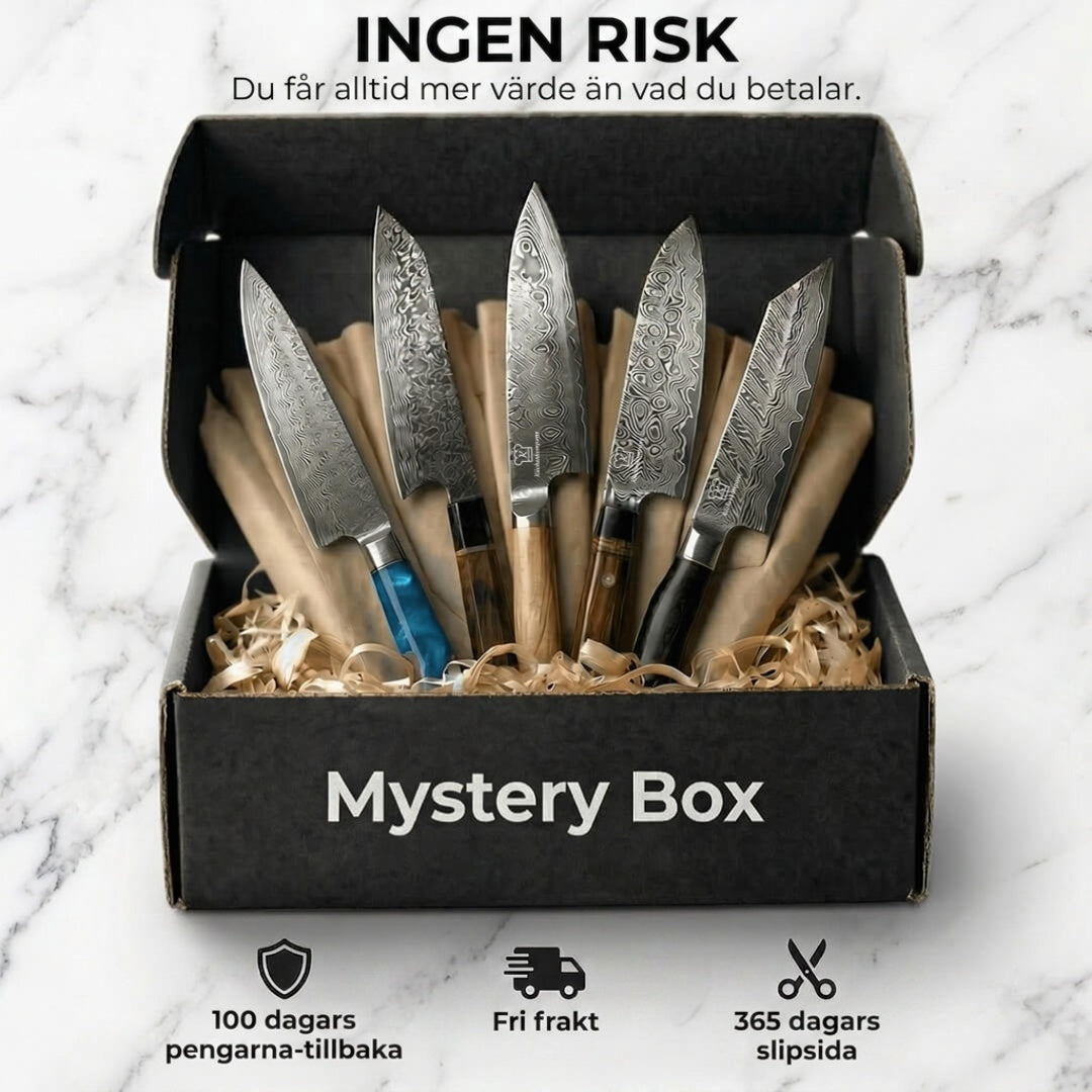 Mystery Box M / 5 slumpmässiga premiumköksknivar