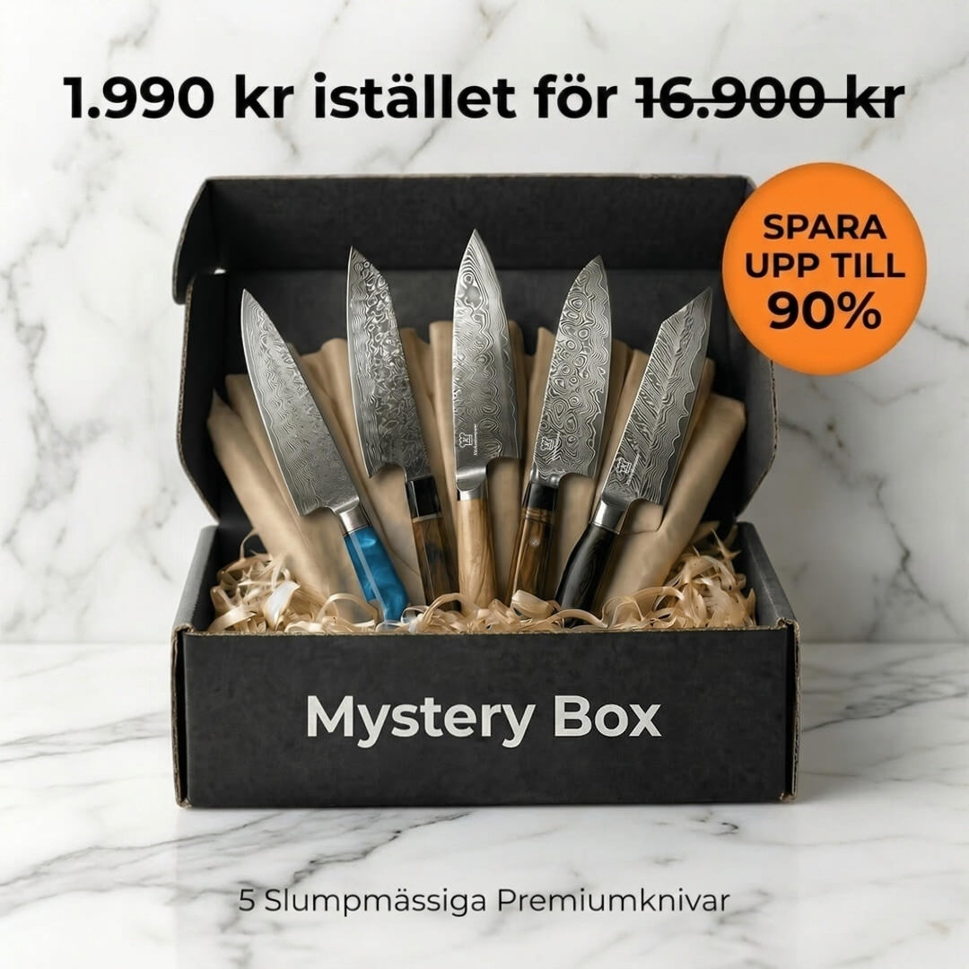 Mystery Box M / 5 slumpmässigt utvalda premiumköksknivar