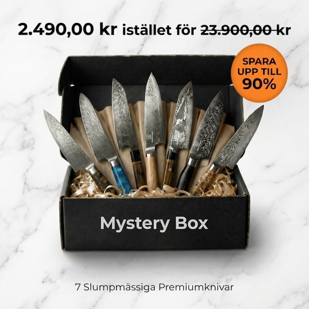 Mystery Box L / 7 slumpmässigt utvalda premiumköksknivar