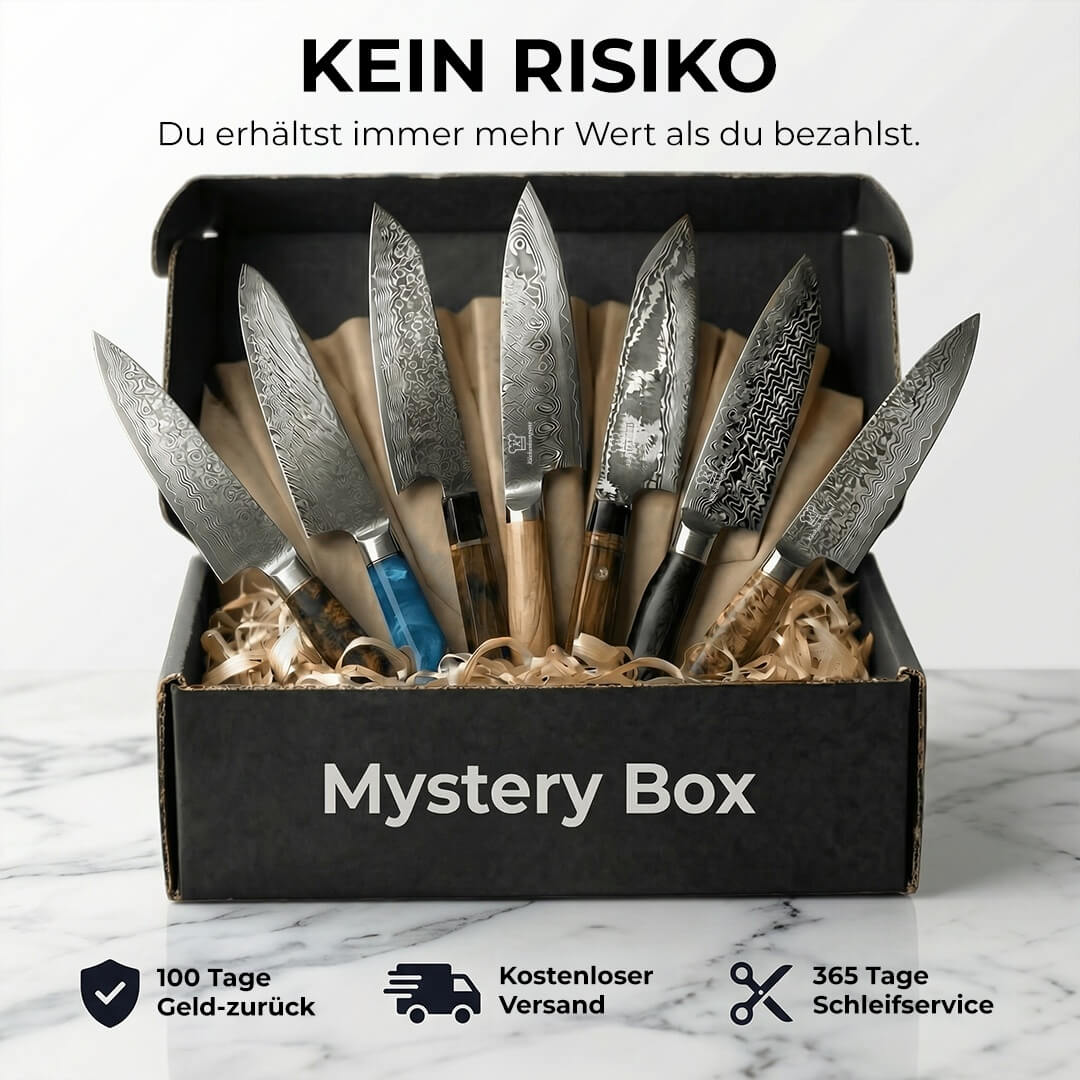 E-Mail: Mystery Box L / 7 slumpmässiga premiumköksknivar