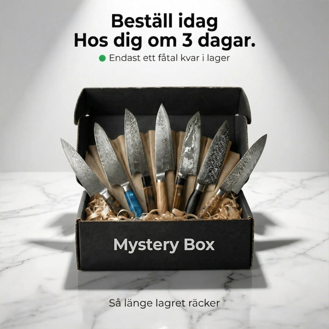 Mystery Box L / 7 slumpmässigt utvalda premiumköksknivar
