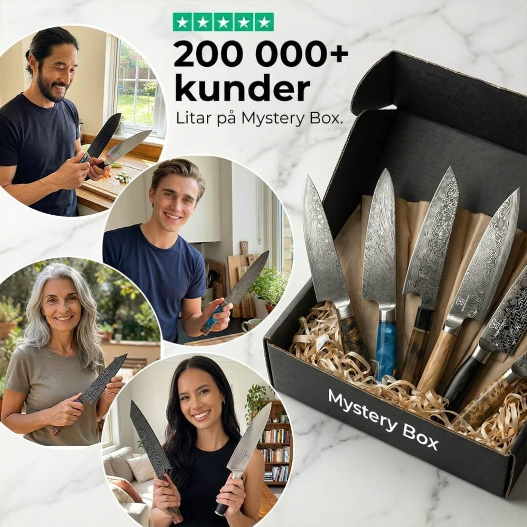 Mystery Box L / 7 slumpmässigt utvalda premiumköksknivar