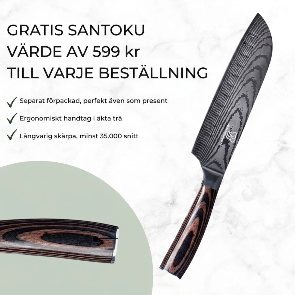 Premium Knivset + Gratis Santoku