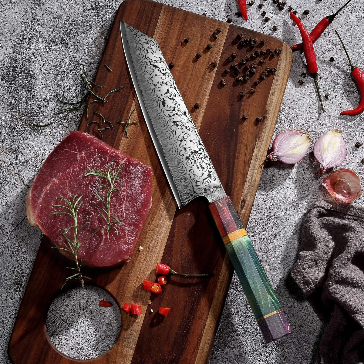 Damast Gyuto Kniv
