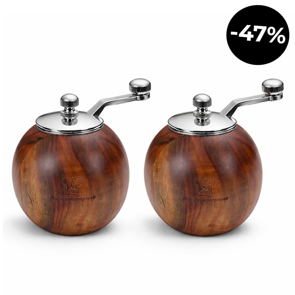 Runda salt- & pepparkvarnar – 2-pack