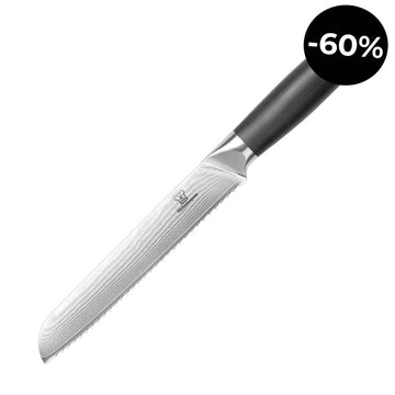 OKAMI Arashi brödkniv i damaskenstål