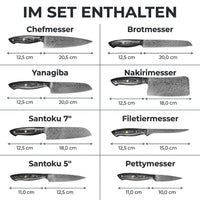 Kumai Messerset 8-teilig | Spiegel Angebot