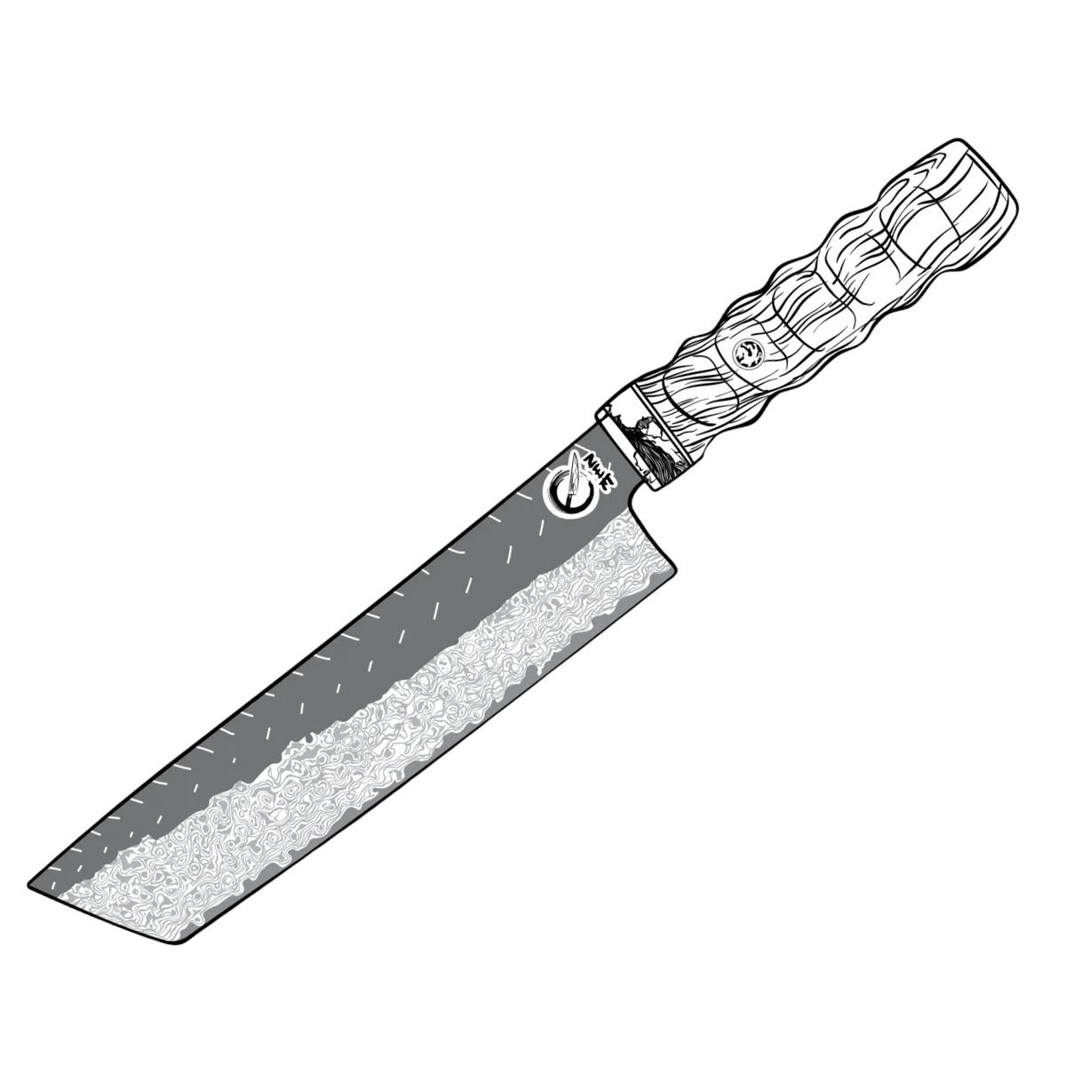 Fuyu damaskenkniv