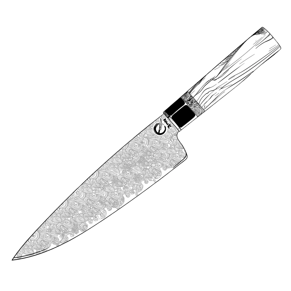 Zhi Shang damaskenkniv