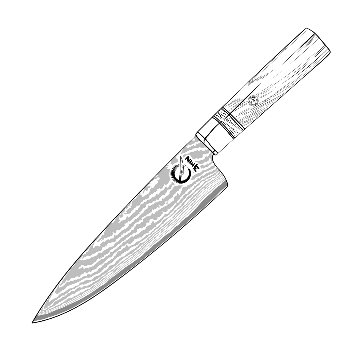Noburu damaskenkniv
