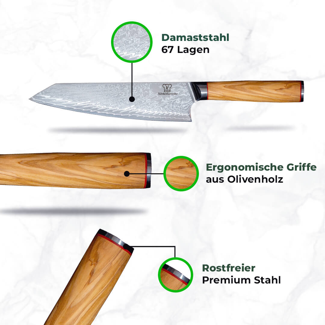 Mokuzai knivset 5-delat