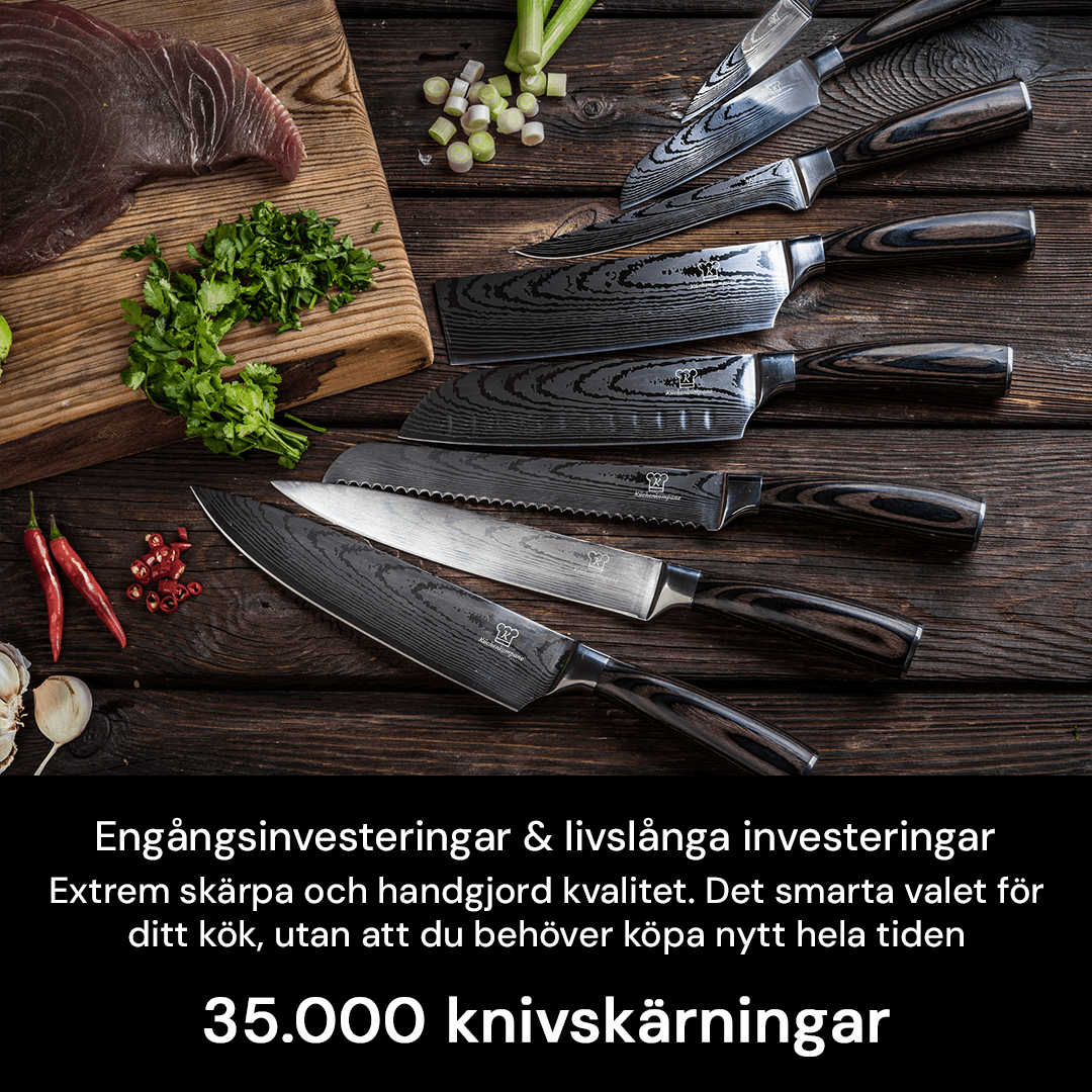 Premium Knivset + Gratis Santoku