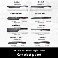 Premium Knivset + Gratis Santoku