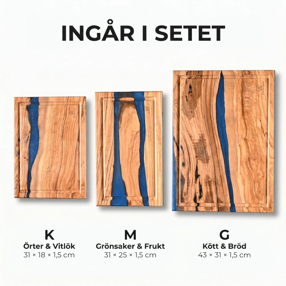 Konpeki skärbrädor 3-set