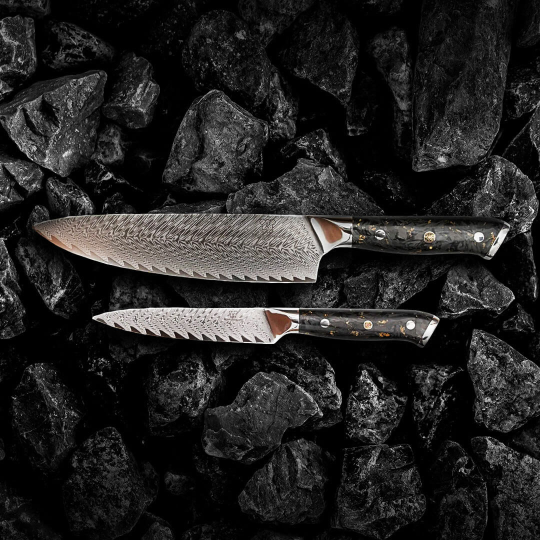 Kiiro knivset Burokku detalj