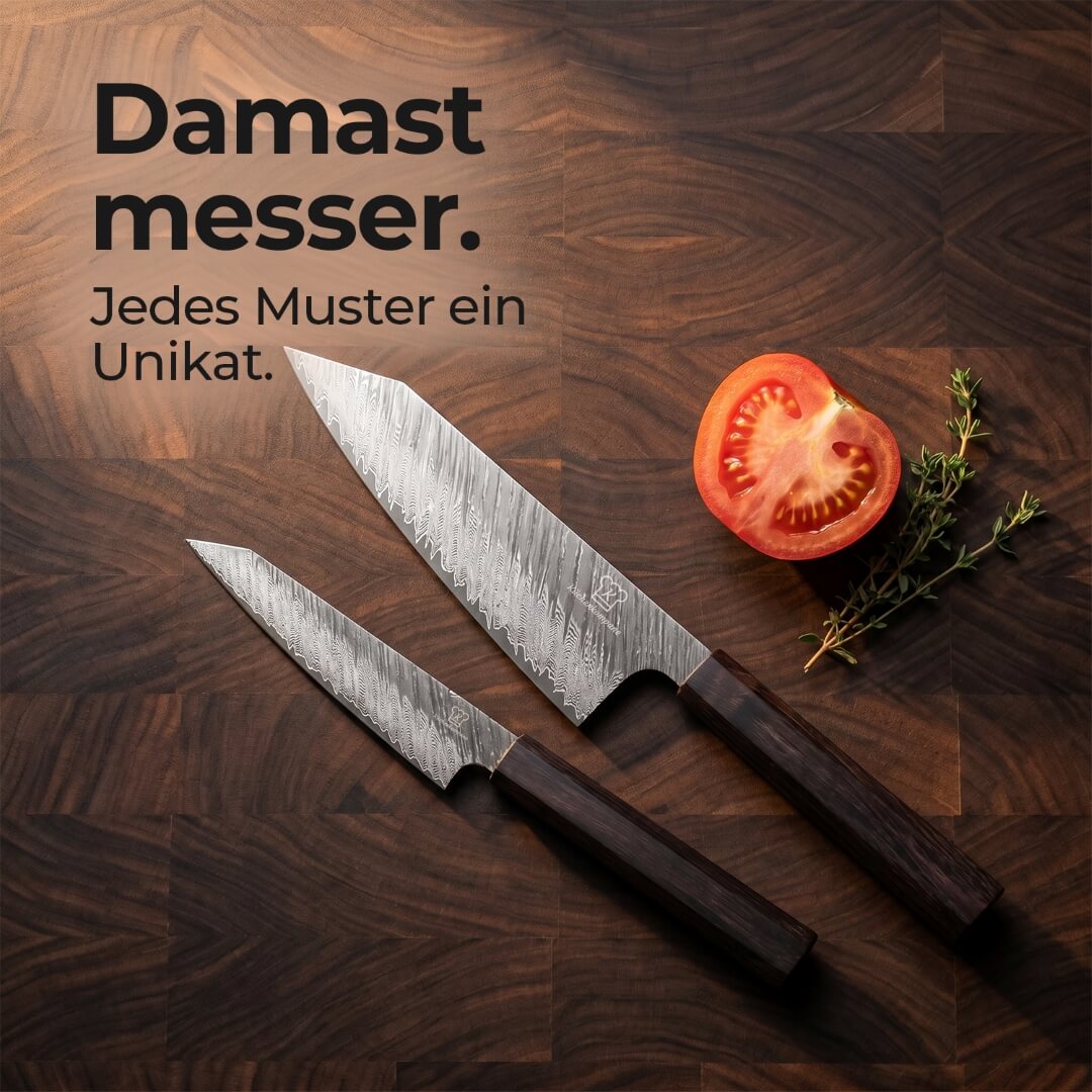 Japanskt Shibui damaskus – 2-delat set