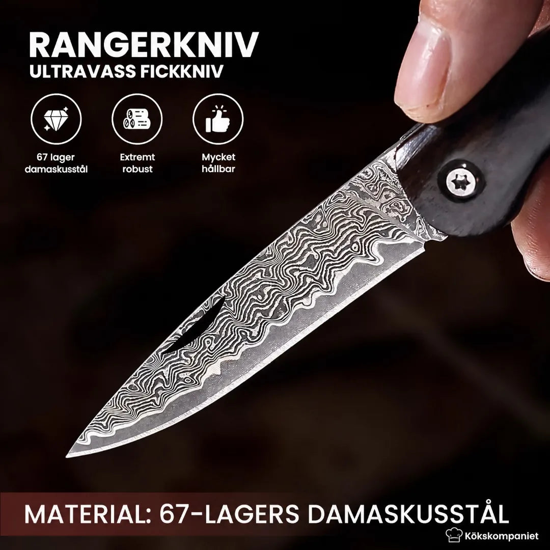 Fällkniv Damast Ranger