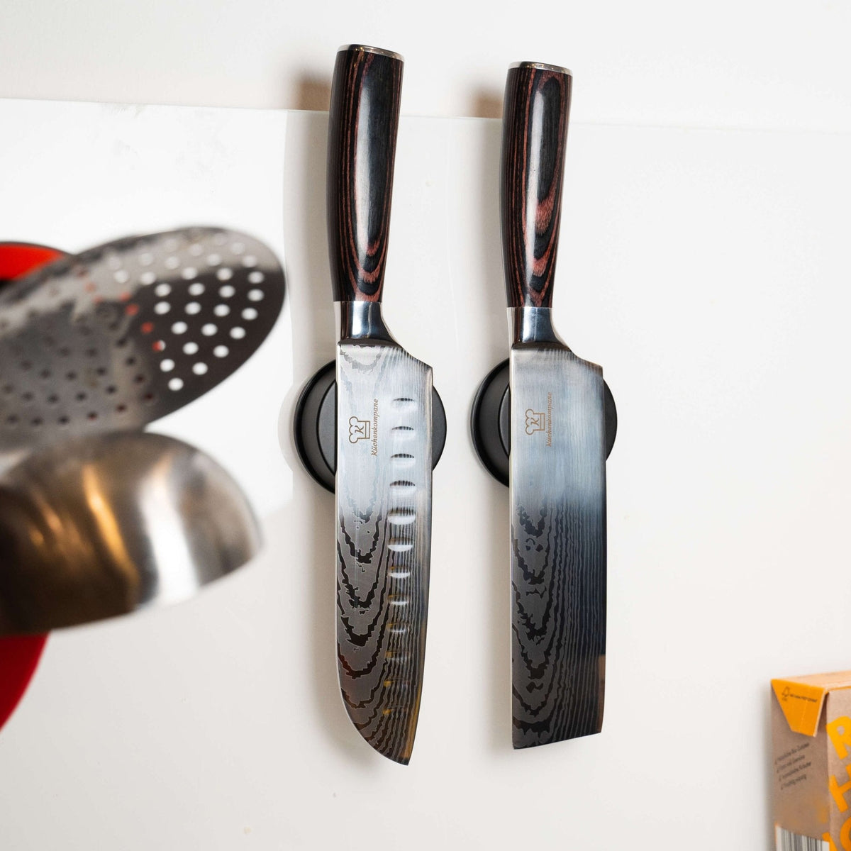 Magnetisk knivhållare i metall, svart – Küchenkompane