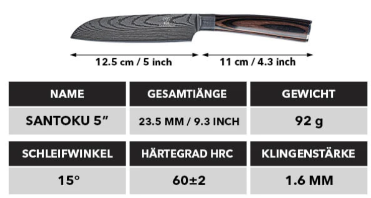 Asiatisk Santoku 5'' / VIP