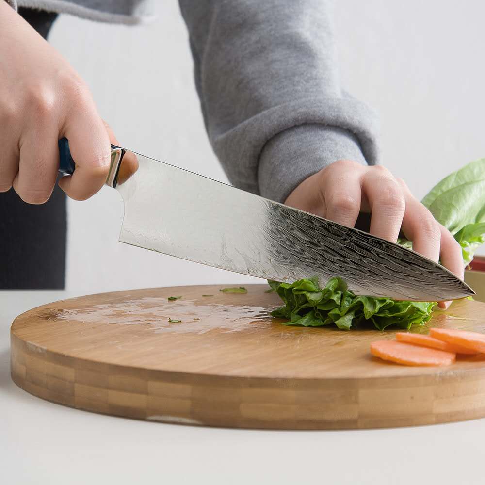 Japanisches Damast Chef Messer - Küchenkompane