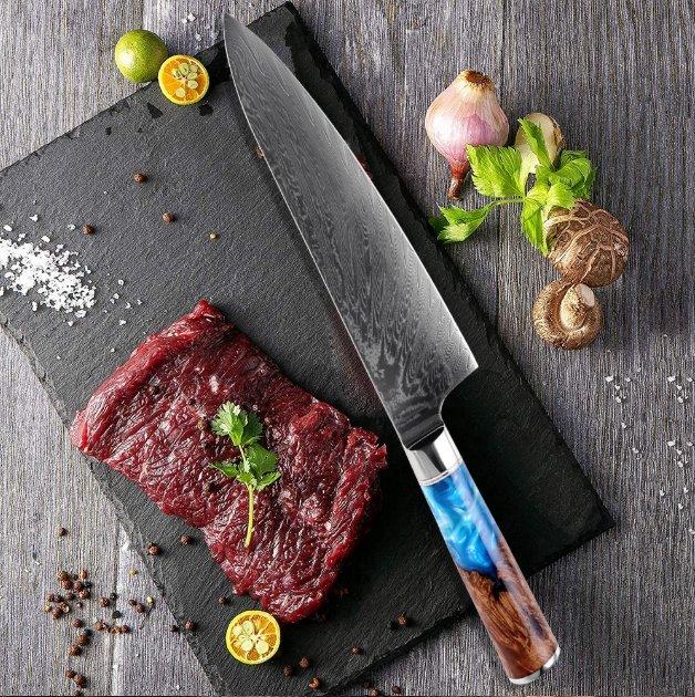 Japanisches Damast Chef Messer - Küchenkompane